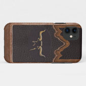 Longhorn Photo Sim Leather iPhone5 Hoesje (Achterkant (horizontaal))