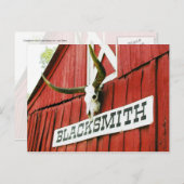 Longhorn schedel en horens briefkaart (Voorkant / Achterkant)