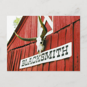 Longhorn schedel en horens briefkaart