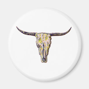 Longhorn Scull Art Magneet