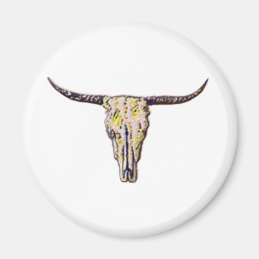 Longhorn Skull Art Magneet (Voorkant)