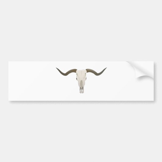 Longhorn Skull Bumpersticker (Voorkant)