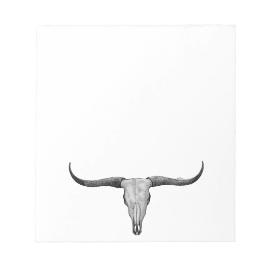 Longhorn Skull Notitieblok (Voorkant)