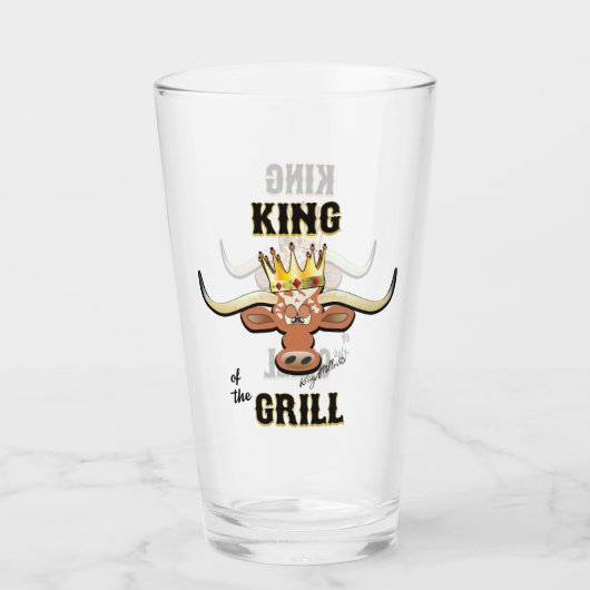 Longhorn Steer Glass Glas (Achterkant)