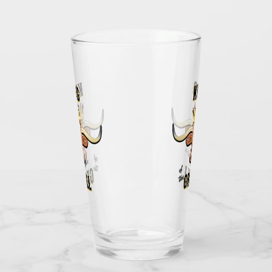 Longhorn Steer Glass Glas (Links)