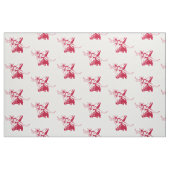 Longhorn Steer Head met Cowboy Texas Red Stof (Fat Quarter)