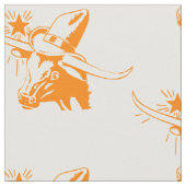 Longhorn steer hoofd met cowboy Pet I Stof (Close Up)