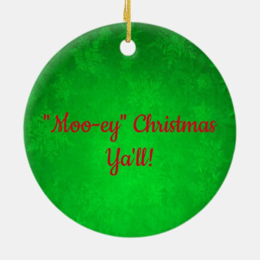 Longhorn Steer kerstversiering Keramisch Ornament (Achterkant)