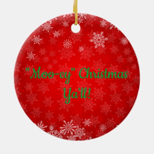 Longhorn Steer kerstversiering Keramisch Ornament (Achterkant)