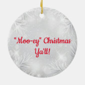 Longhorn Steer kerstversiering Keramisch Ornament (Achterkant)