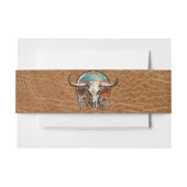 Longhorn Steer Medallion Belly Band Uitnodigingen Wikkel (Voorkant Voorbeeld)