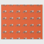 Longhorn Steer Western Gift Wrap Cadeaupapier (Vlak)