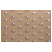 Longhorn Steer Western Print Fabric Stof (Fat Quarter)