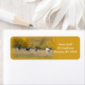 Longhorn Steers retouradres Etiket (Insitu)