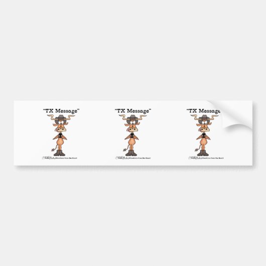 Longhorn TX Bericht Bumpersticker (Voorkant)