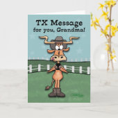 Longhorn TX Bericht Kaart (Gele Bloem)