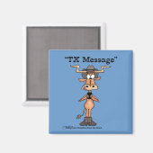 Longhorn TX Bericht Magneet (Voorkant / Achterkant)