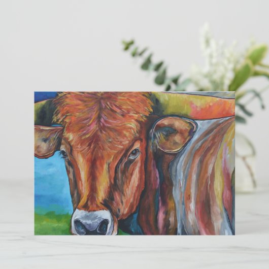 Longhorn Uitnodiging (Staand voorkant)