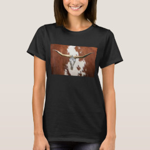 Longhorn vee schedel hoorns zuidwestelijke stijl t-shirt