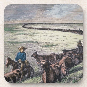 Longhorn, vee, van Texas naar Abilene, Kansa Onderzetter