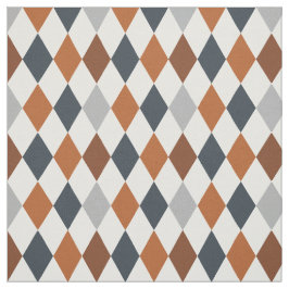 Longhorn verbrand Oranje en grijs argyle patroonwe Stof