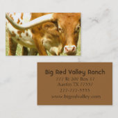 Longhorn Visitekaartje (Voorkant / Achterkant)