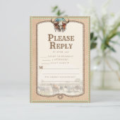 Longhorn Western antwoord Kaart (Staand voorkant)