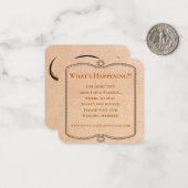 Longhorn Western Bruiloft Info Kaart Notitiekaartje (Voorkant / Achterkant in situ)