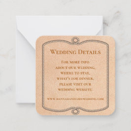 Longhorn Western Ranch Wedding Detail Card Notitiekaartje