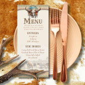 Longhorn Western Ranch Wedding Flat Menu