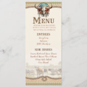 Longhorn Western Ranch Wedding Flat Menu (Voorkant)