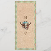 Longhorn Western Ranch Wedding Flat Menu (Achterkant)