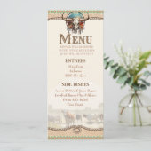 Longhorn Western Ranch Wedding Flat Menu (Staand voorkant)