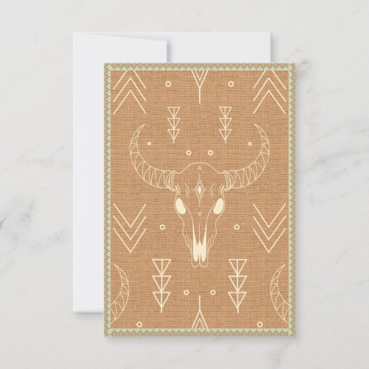 Longhorn Western Ranch Wedding Reply Card (Achterkant)