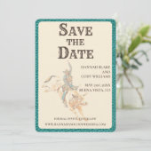 Longhorn Western Save the Date Kaart (Staand voorkant)