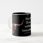 LonghornCoffeeMug-pas aan Tweekleurige Koffiemok (Voorkant links)