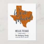 Longhorns Burnt Sinaasappel We hebben ons verplaat Aankondigingskaart (Voorkant)