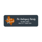 Longhorns Burnt Sinaasappel We hebben Texas verpla Etiket (Voorkant)