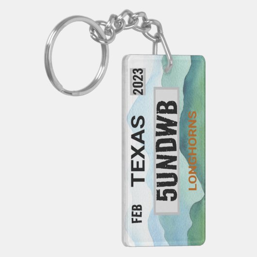 Longhorns licentie bord sleutelhanger (Voorkant Links)