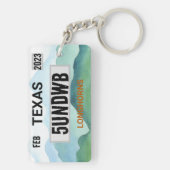 Longhorns licentie bord sleutelhanger (achterkant)