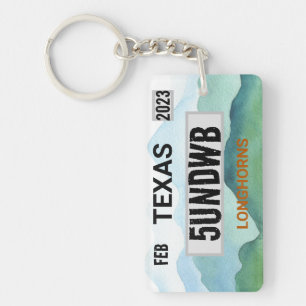 Longhorns licentie bord sleutelhanger