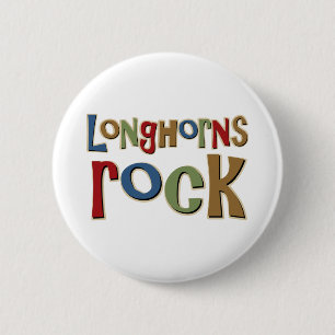 Longhorns Rock Ronde Button 5,7 Cm
