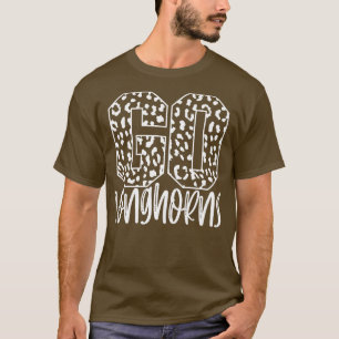 Longhorns Team Mascot School Spirit Game Night Leo T-shirt