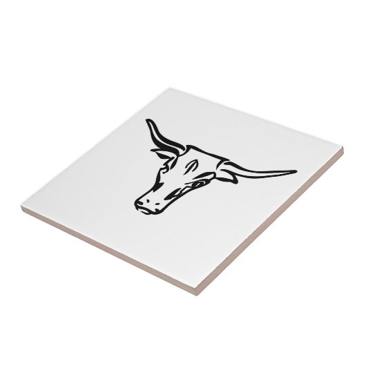 Longhorns Tegeltje (Zijkant)