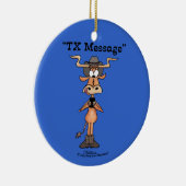 Longhorn's TX-bericht voor Kerstmis Keramisch Ornament (Rechts)