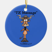 Longhorn's TX-bericht voor Kerstmis Keramisch Ornament (Voorkant)
