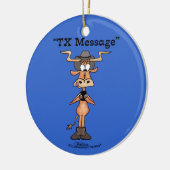 Longhorn's TX-bericht voor Kerstmis Keramisch Ornament (Links)