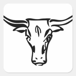 Longhorns Vierkante Sticker
