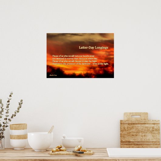 Longings van de volgende dag poster (Keuken)