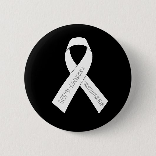 Longkanker Awareness Ribbon Ronde Button 5,7 Cm (Voorkant)
